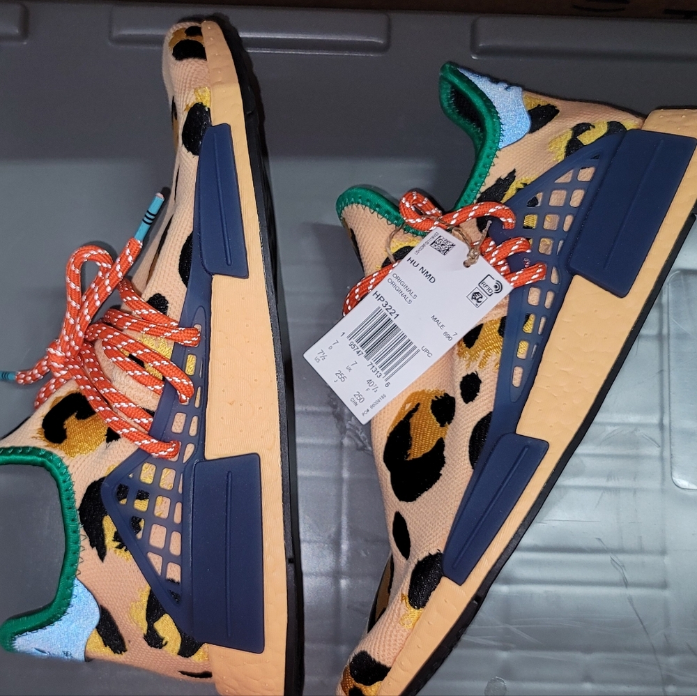 Adidas Pharrell HU NMD Animal Print "Amber" sneakers Men's 7.5